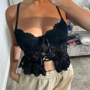 Black lace top